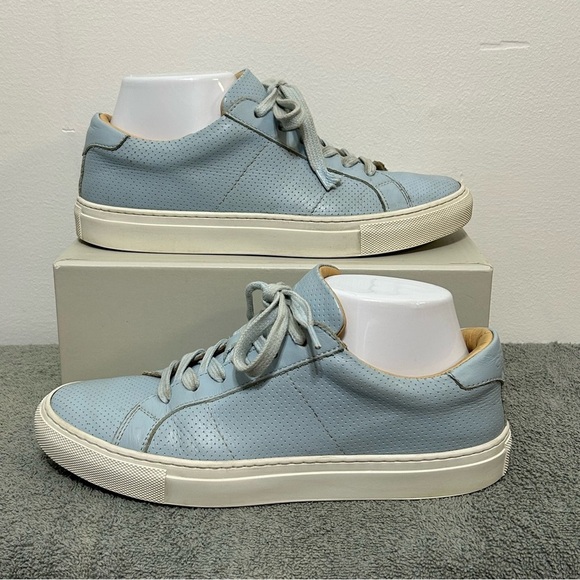 Greats Brooklyn Royale Perforated Leather Low Top Sneakers - Picture 1 of 14